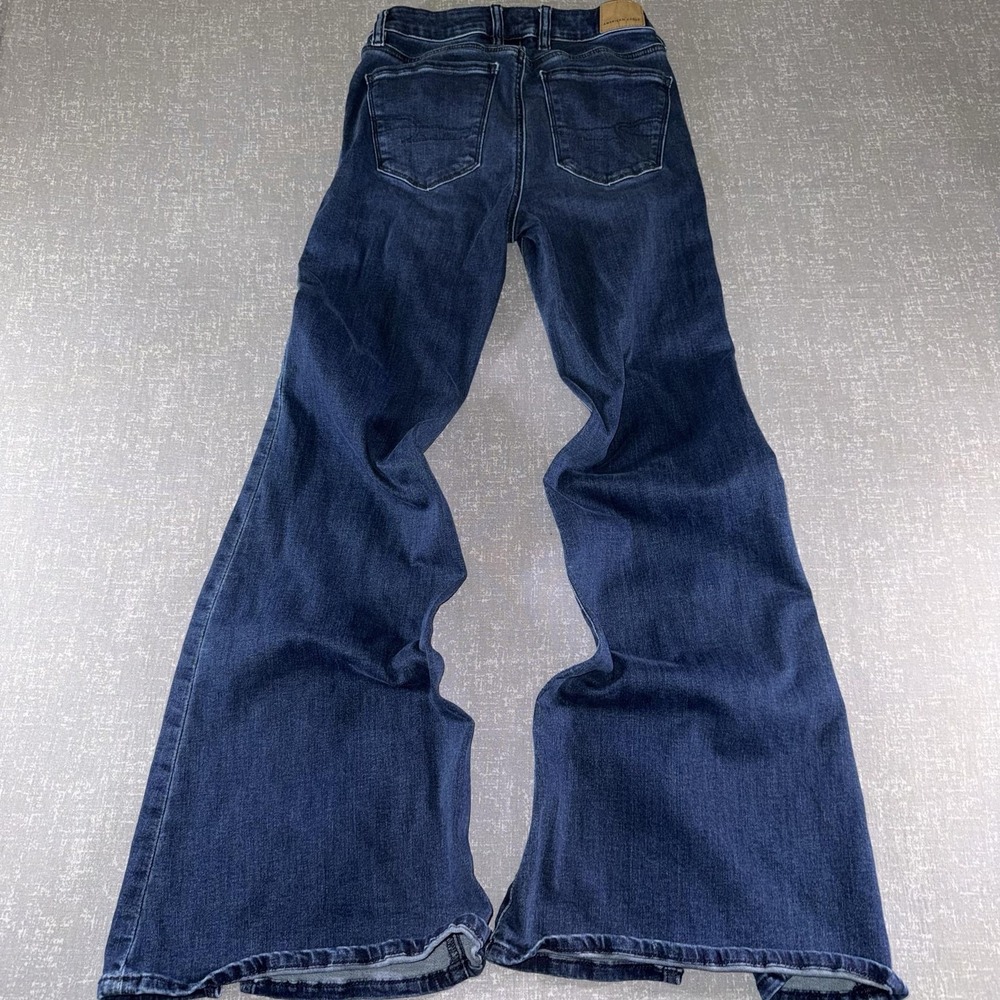 American Eagle Festival Flare Jeans Womens 2 Blue Next Level Stretch Denim
